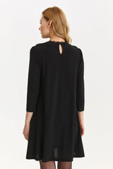 Charming 3/4-length sleeves evening dress in black