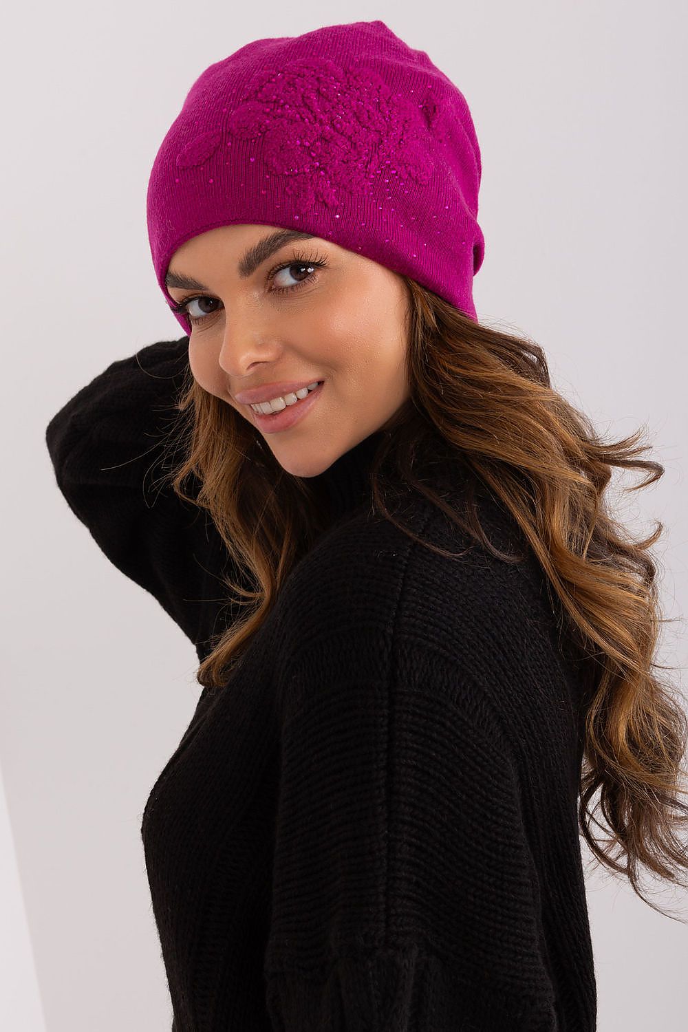 AT Cashmere Rhinestone Beanie Secondary image
