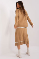 Long sleeves everyday knitted skirt set