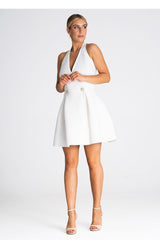 Elegant backless foam mini cocktail dress