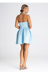 Elegant backless foam mini cocktail dress
