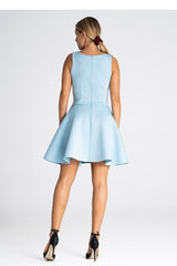 Fitted top flared bottom cocktail dress