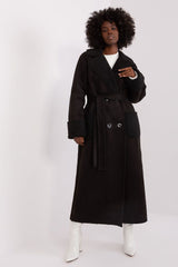 Casual style varied texture ankle length coat