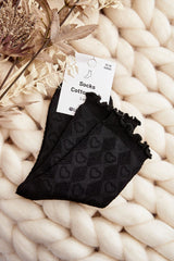 Women's ankle black socks