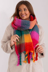 Long colorful plaid scarf