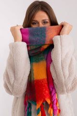 Long colorful plaid scarf