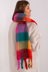 Long colorful plaid scarf