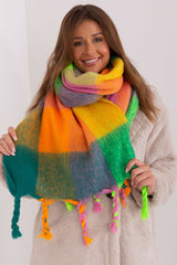 Long colorful plaid scarf