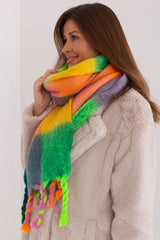 Long colorful plaid scarf