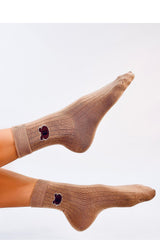 Women's long brown socks