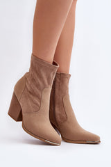 Almond-shaped nose heels boot
