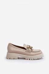 Elegant natural leather CheBello moccasins