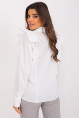 Long sleeve decorative ruffle shirt