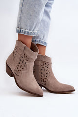 Cowgirl-style heel boots