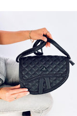 Black messenger bag with a long strap