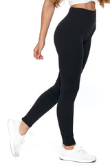 Long leggings with peach touch effect