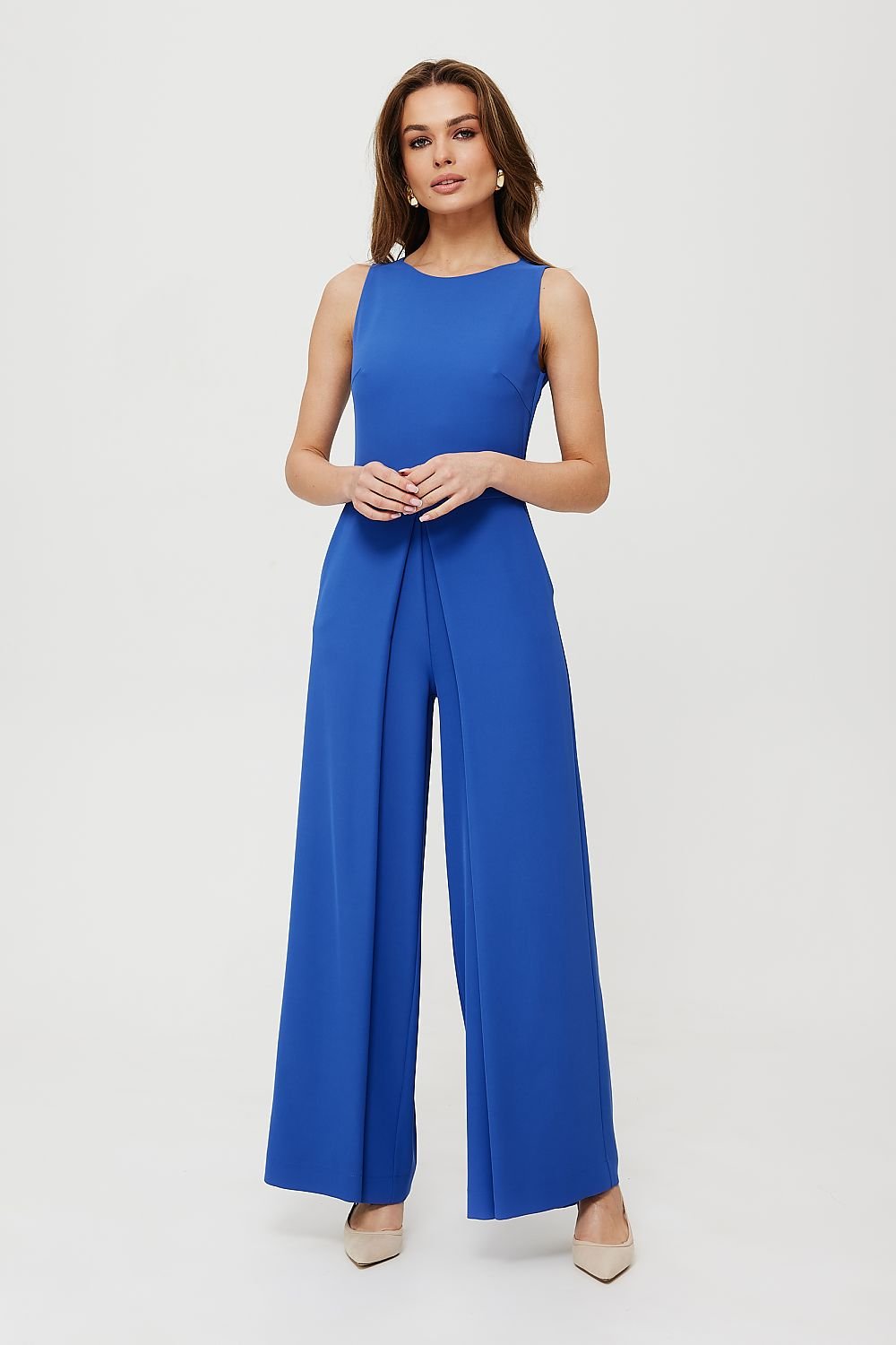 Unique fitted top formal jumpsuit