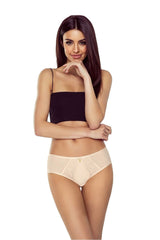 Lace knitwear panties with a satin look
