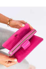 Women`s distinctive colors large pink wallet