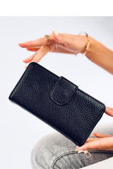 Women`s distinctive colors large black wallet