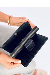 Women`s distinctive colors large black wallet