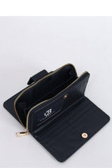 Women`s distinctive colors large black wallet