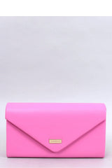 Envelope pink clutch bag on a delicate chain