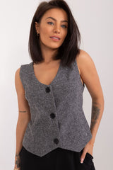 Fabric vest with button closure
