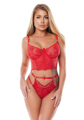 Sexy elegant lace red erotic lingerie sets