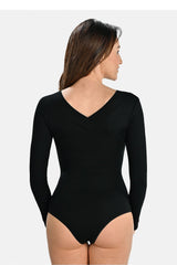 Classic v-neck elegant sexy cut-out back bodysuit