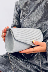 Iridescent ladies' envelope clutch bag