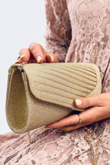 Envelope clutch bag attached delicate chain