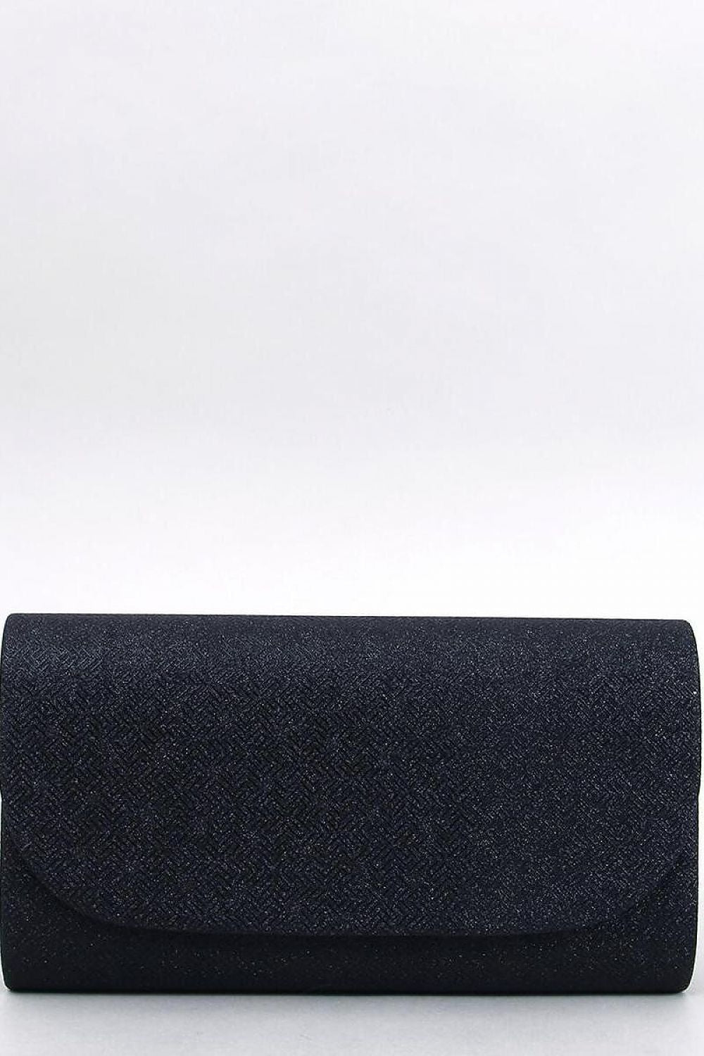 Unique texture envelope black clutch bag