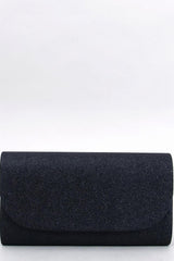 Unique texture envelope black clutch bag