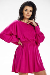 Long sleeve mini day dress with kimono top