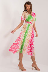 Everyday flared cut colourful print day dress