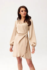 Extremely elegant wrap style short cocktail dress