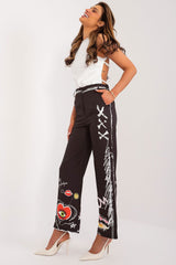 Women high waist wide leg colourful print pants