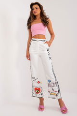 Women high waist wide leg colourful print pants