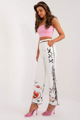 Women high waist wide leg colourful print pants