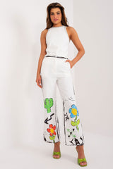 Women high waist wide leg colourful print pants