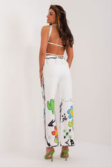 Women high waist wide leg colourful print pants