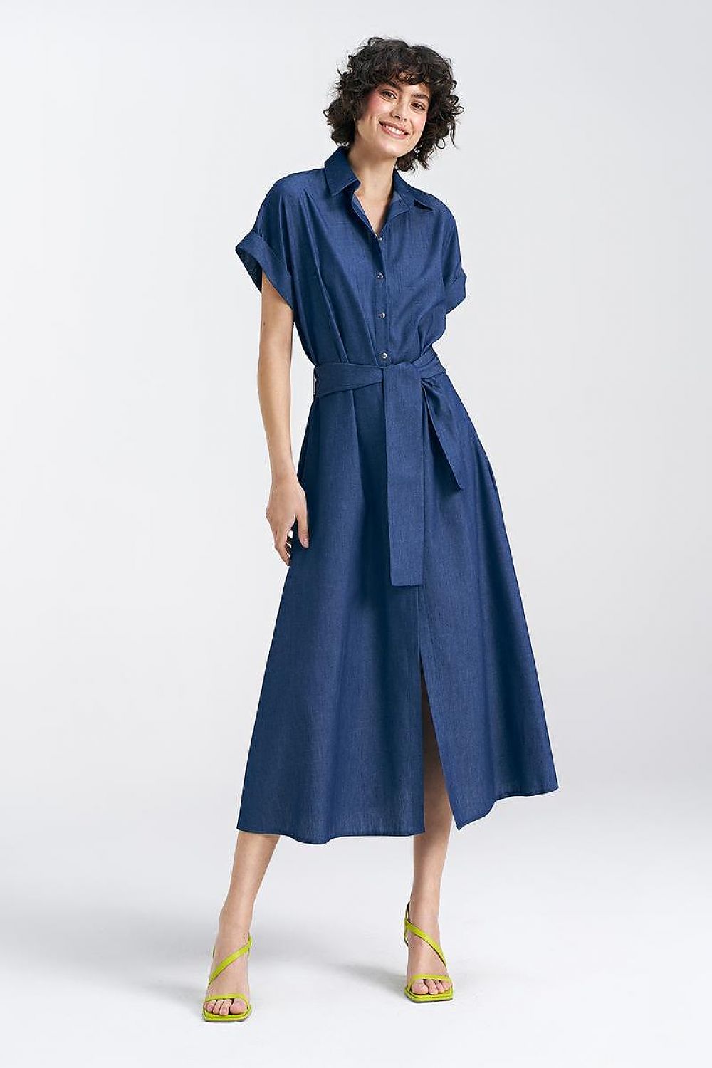 Loose fit thin denim regular dress