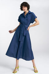 Loose fit thin denim regular dress