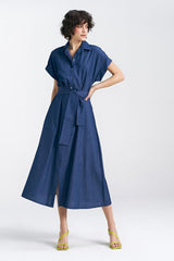 Loose fit thin denim regular dress