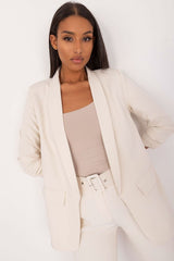 Elegant smooth uniform fabric blazer