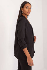 Elegant smooth uniform fabric blazer