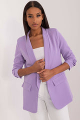 Elegant smooth uniform fabric blazer