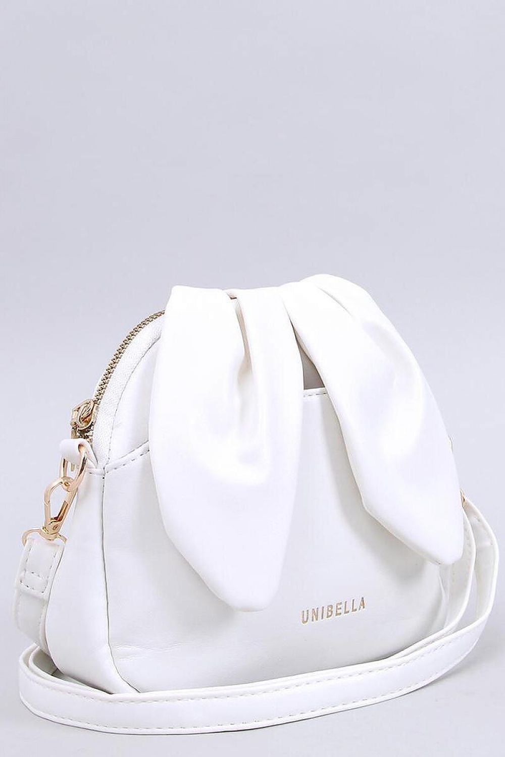 Women's white messenger bag