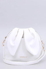 Women's white messenger bag